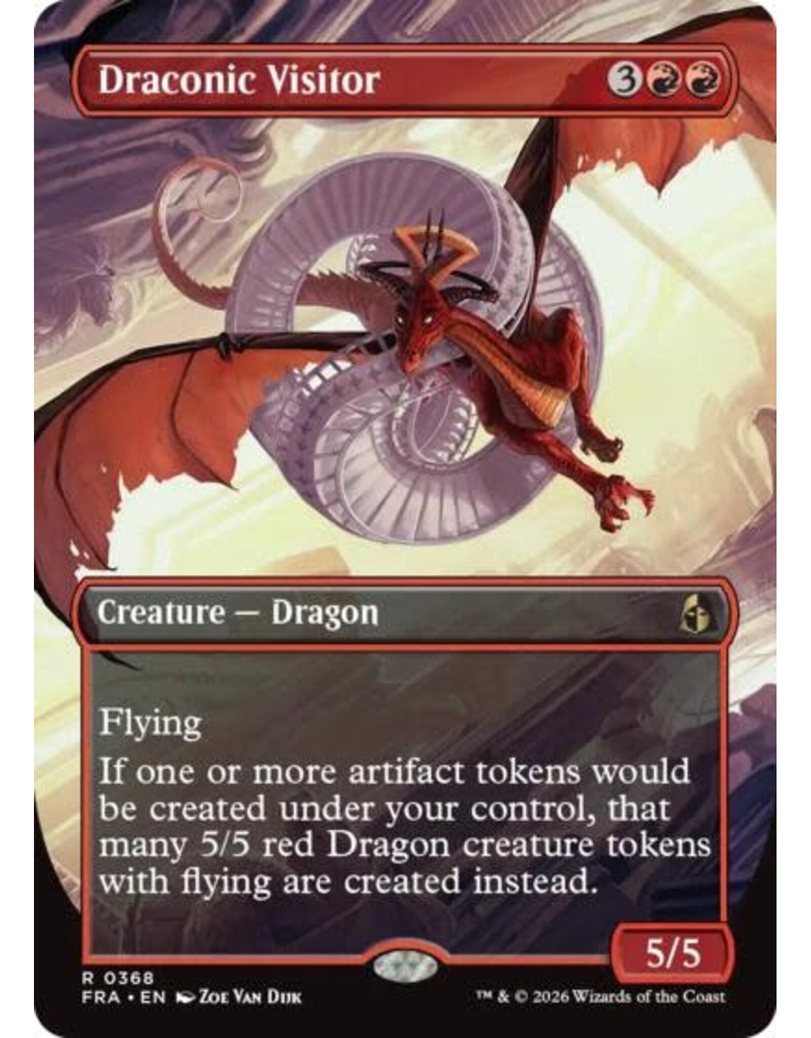 Draconic Visitor (Borderless) - 368 (Foil, R)