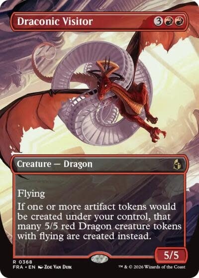 Draconic Visitor (Borderless) - 368 (Foil, R)