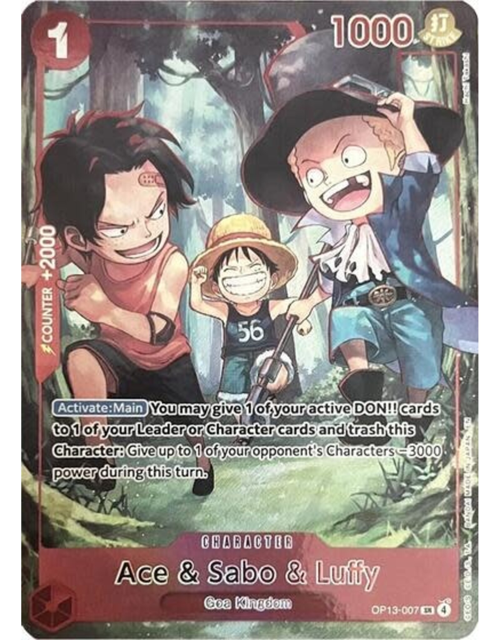 Ace & Sabo & Luffy (English Version 3rd Anniversary Set) - OP13-007 (Foil, SR)