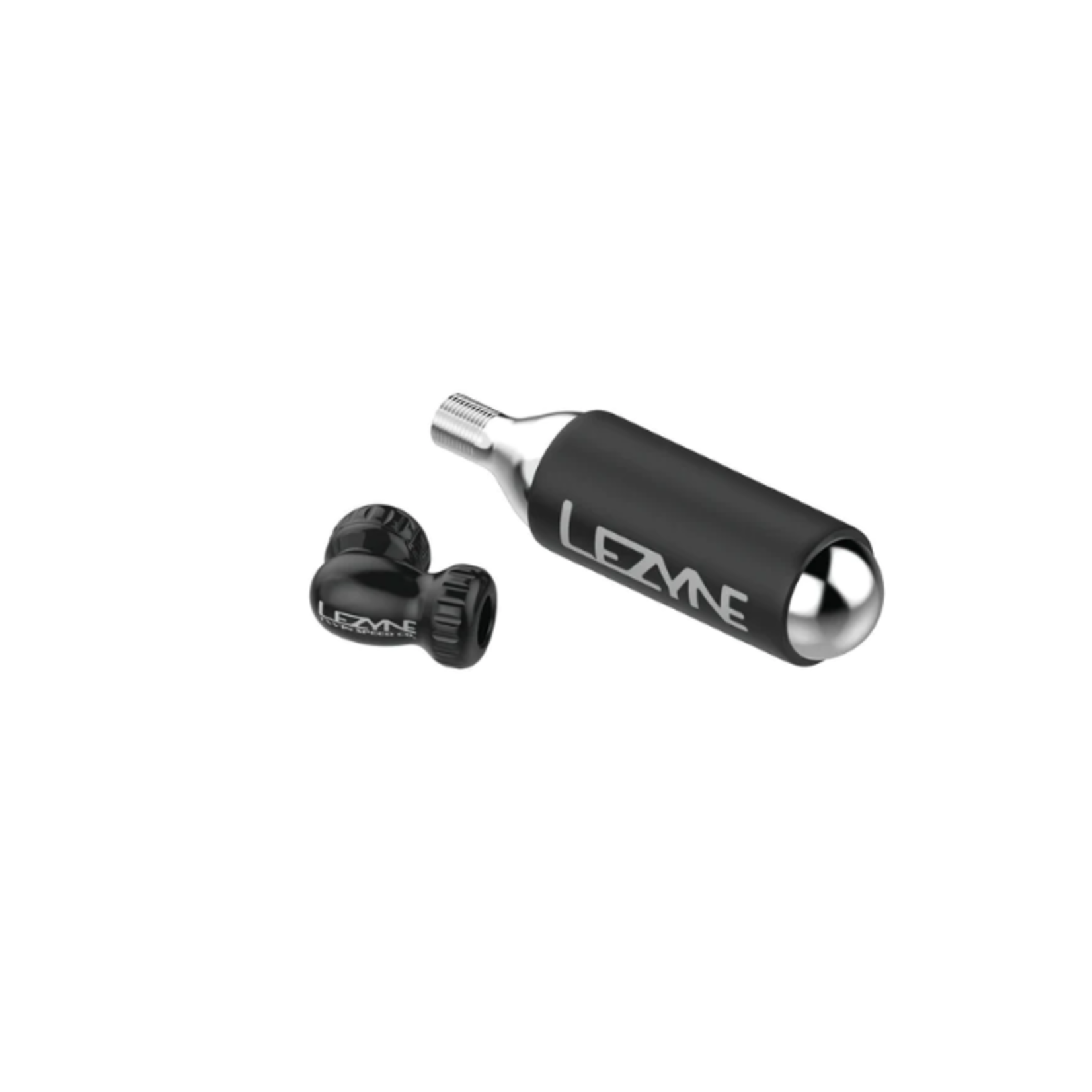 Lezyne, CO2 Twin Speed Drive, CO2 Inflator, Threaded, Presta, Schrader, Black, 1x16g