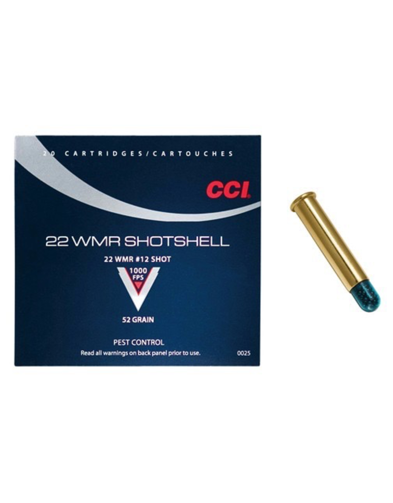 CCI CCI C.22 WMR SHOTSHELLS 1/8 OZ #12 SHOT 20 PK