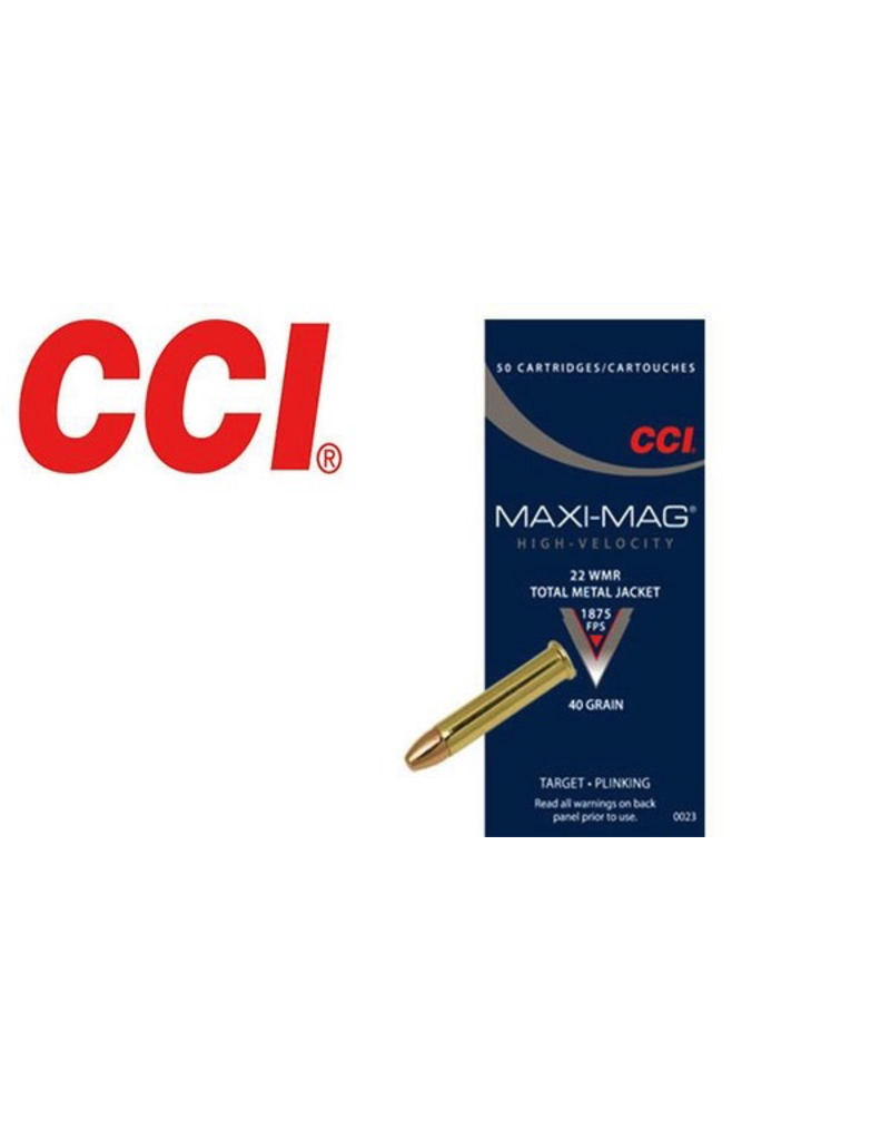 CCI CCI MAXI-MAG C.22 WMR TOTAL METAL JACKET 40GR