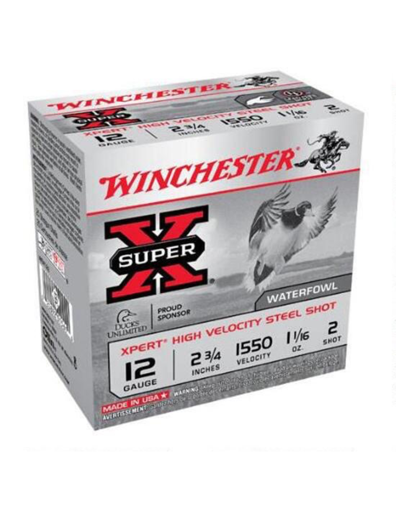 WINCHESTER WINCHESTER SUPER-X 12GA 2 3/4” 1 1/16OZ #2 HS STEEL 25 RDS
