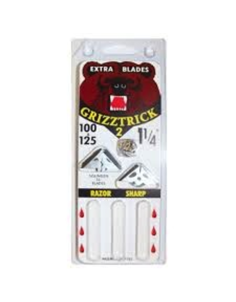 Slick Trick GRIZZTRICK EXTRA BLADES FOR 1 1/4"  100 & 125 GR PK