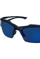 EDGE SAFETY GLASSES EDGE KHOR BLACK FRAME/POLARIZED AQUA PRECISION BLUE MIRROR LENS