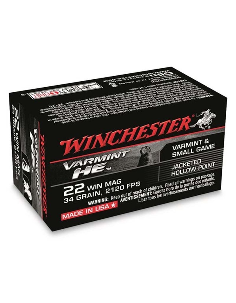 WINCHESTER WINCHESTER VARMINT HE 22 WIN MAG 34GR 50 RDS