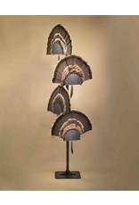 SKULL HOOKER TURKEY FAN WALL OR TABLE MOUNT