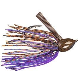 STRIKE KING STRIKE KING HACK ATTACK FLUORO FLIPPIN’ JIG 3/8 OZ PEANUT BUTTER