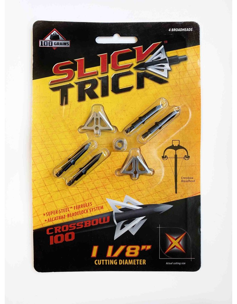 Slick Trick SLICK TRICK BROADHEADS 1-1/8" XBOW TRICK 100GR 4PK