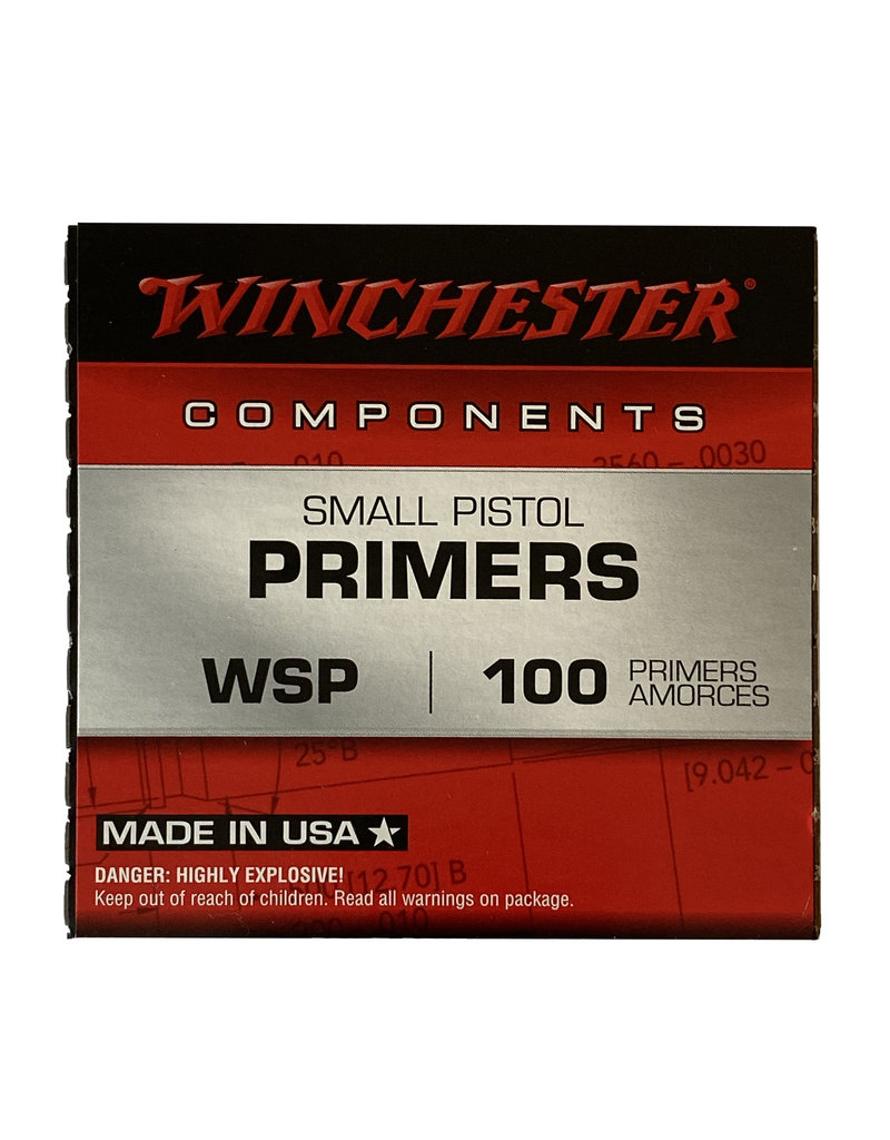 WINCHESTER WINCHESTER SMALL PISTOL PRIMERS 100 RDS