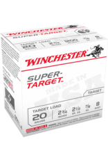 WINCHESTER WINCHESTER SUPER TARGET 20GA 2 3/4" 25 SHOTSHELLS #8 - 25 RDS