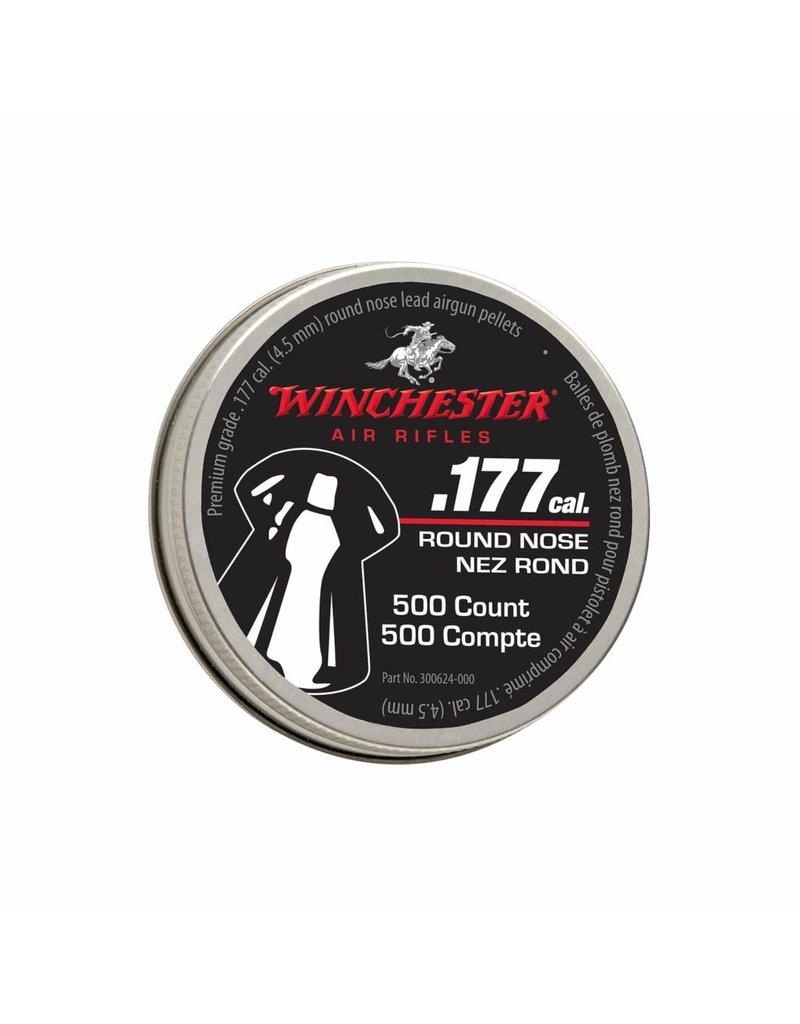 WINCHESTER WINCHESTER .177 CAL ROUND NOSE LEAD AIRGUN PELLETS 500 RDS