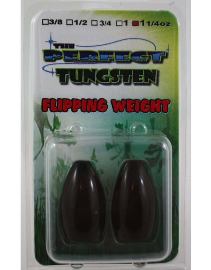 THE PERFECT JIG THE PERFECT TUNGSTEN FLIPPIN WEIGHT MATTE BLACK