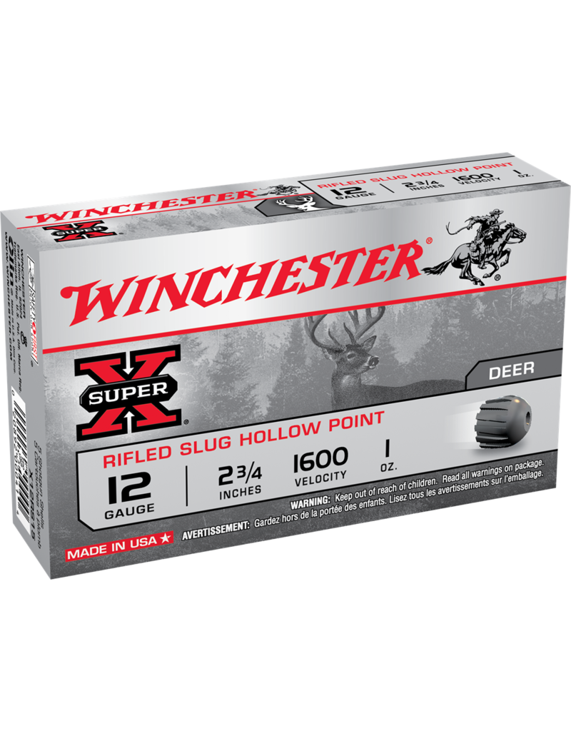 WINCHESTER WINCHESTER RIFLED SLUG HOLLOW POINT 12GA 2.75" 1 OZ SLUG