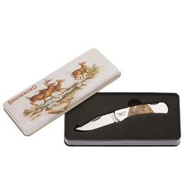 BROWNING BROWNING VINTAGE WHITETAIL FOLDING KNIFE AND TIN