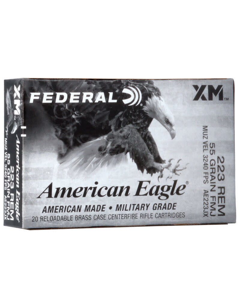 FEDERAL FEDERAL XM AMERICAN EAGLE 223 REM 55 GR FMJ 20 RDS
