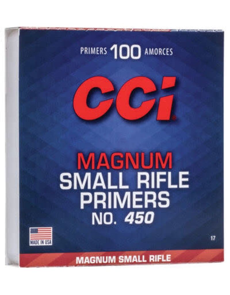 CCI CCI #450 MAGNUM SMALL RIFLE PRIMERS 100 PRIMERS