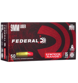 FEDERAL FEDERAL 9MM LUGER 115GR SYNTECH RANGE 50 RDS