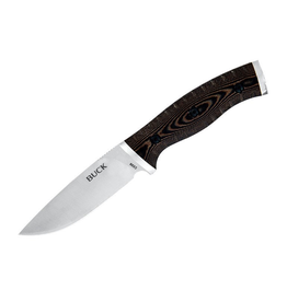 BUCK BUCK SELKIRK SMALL FIXED BLADE BLACK/BROWN MICARTA HANDLE