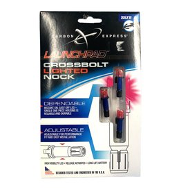 CARBON EXPRESS CARBON EXPRESS LAUNCHPAD CROSSBOLT LIGHTED NOCK PINK 3PK