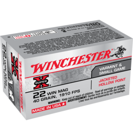 WINCHESTER WINCHESTER SUPER-X 22 WIN MAG 40GR JHP 50 RDS