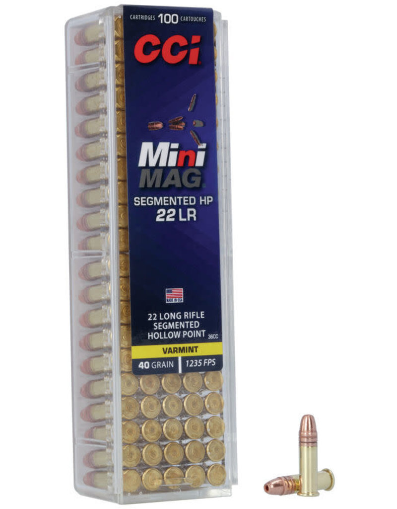 CCI CCI MINI MAG VARMINT SEGMENTED  HP 22 LR 40 GR 100RDS