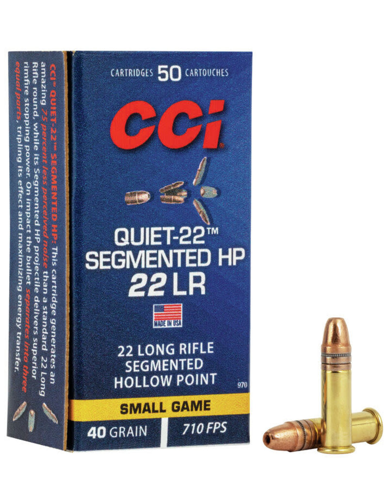 CCI CCI QUIET 22 SEGMENTED HP 22LR SMALL GAME 40 GR 50 RDS