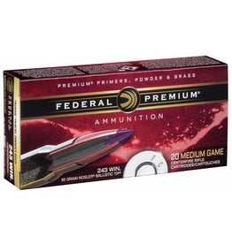 FEDERAL FEDERAL PREMIUM 243 WIN 95 GR NOSLER BALLISTIC TIP 20 RDS