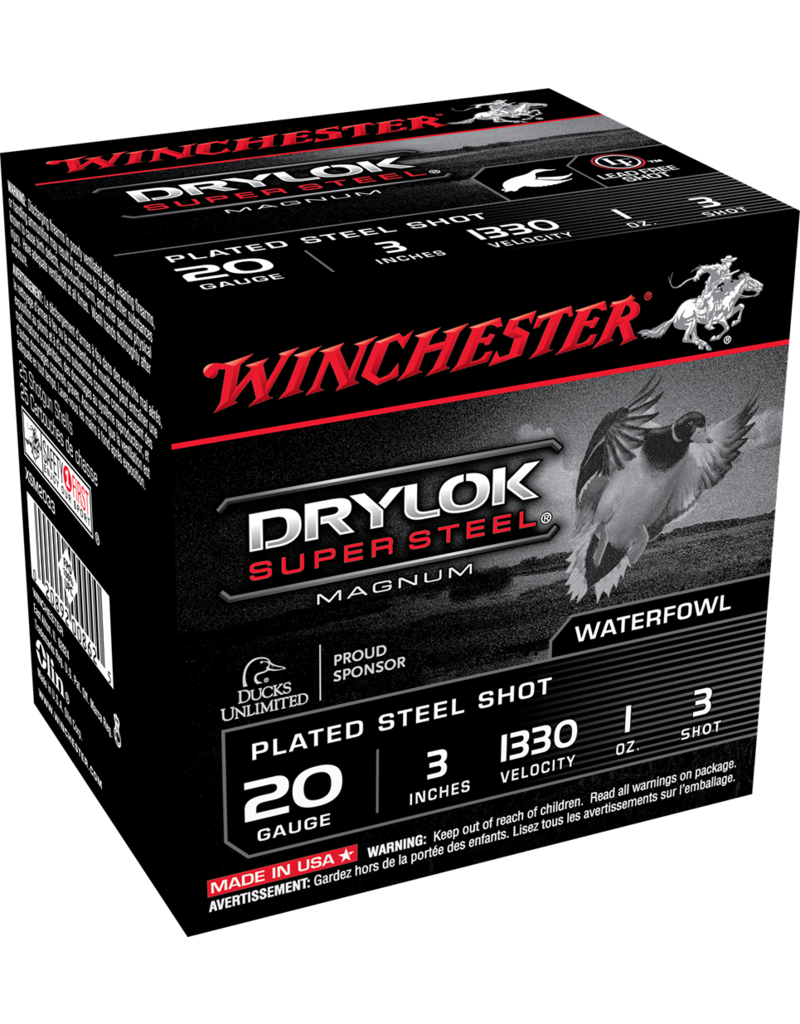 WINCHESTER WINCHESTER DRYLOCK SUPER STEEL 20 GA 3" 1 0Z #3 SHOT