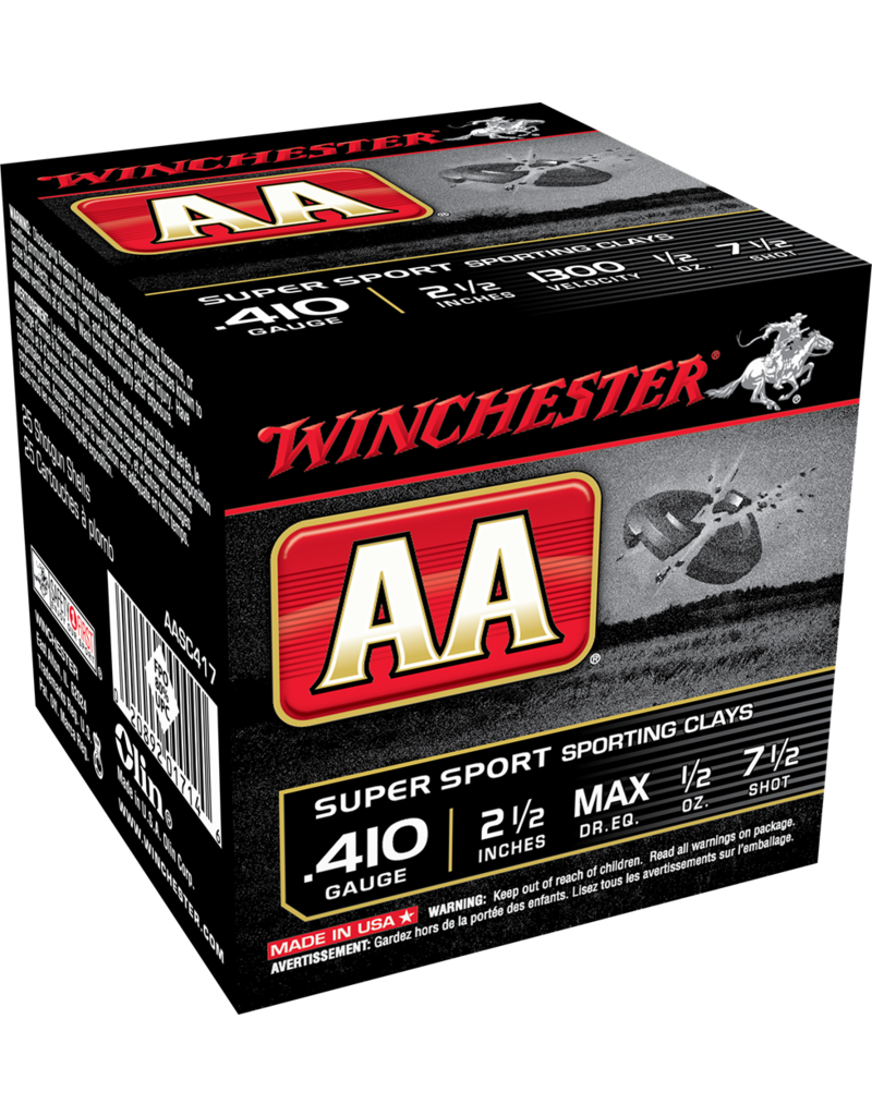WINCHESTER WINCHESTER AA SUPER SPORT SPORTING CLAYS 410 GA 2.5" #7.5 SHOT 25 RDS