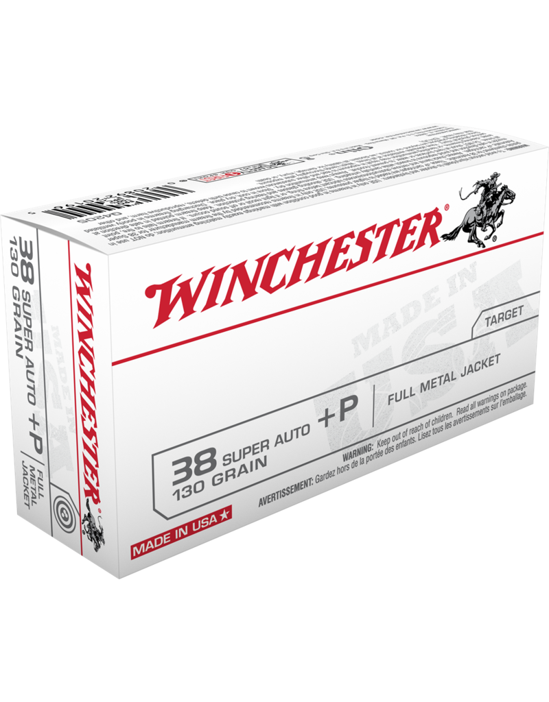 WINCHESTER WINCHESTER 38 SUPER AUTO + P FMJ 130 GR 50 RDS