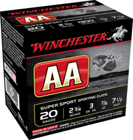 WINCHESTER WINCHESTER AA SPORTING CLAYS 20 GA 2 3/4”  SHOT 25 RDS