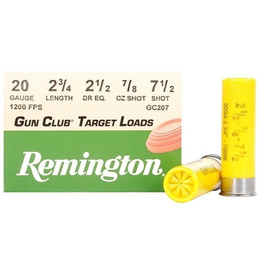 REMINGTON REMINGTON GUN CLUB TARGET LOADS 20 GA 2 3/4 #7.5 SHOT