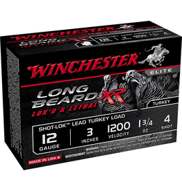 WINCHESTER WINCHESTER LONG BEARD XR LOK'D & LETHAL 12 GA 3" #4 1.75OZ 10 SHELS