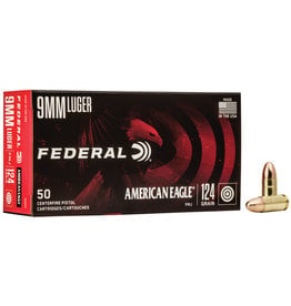 FEDERAL AMERICAN EAGLE  C.9MM 124 GR FMJ 50 RDS