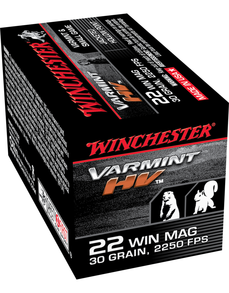 WINCHESTER WINCHESTER VARMINT HV 22 WIN MAG 30 GR 2250 FPS 50 RDS