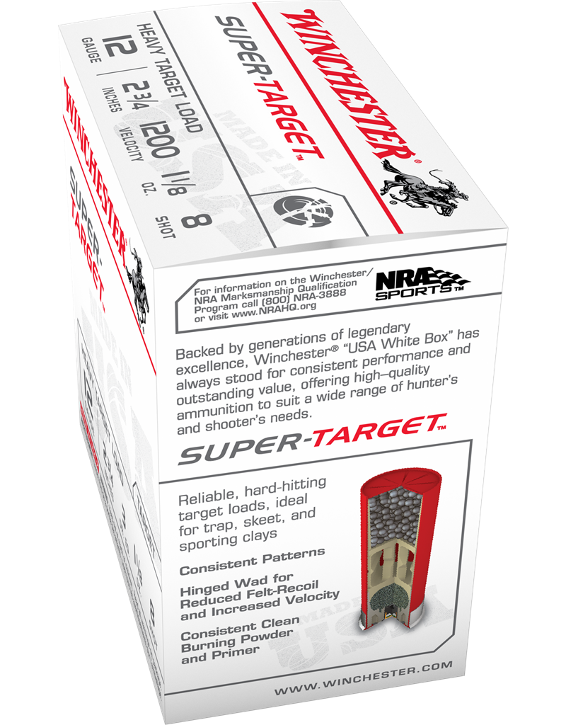 WINCHESTER WINCHESTER SUPER TARGET 12GA 2.75" #8 CASE 250 ROUNDS