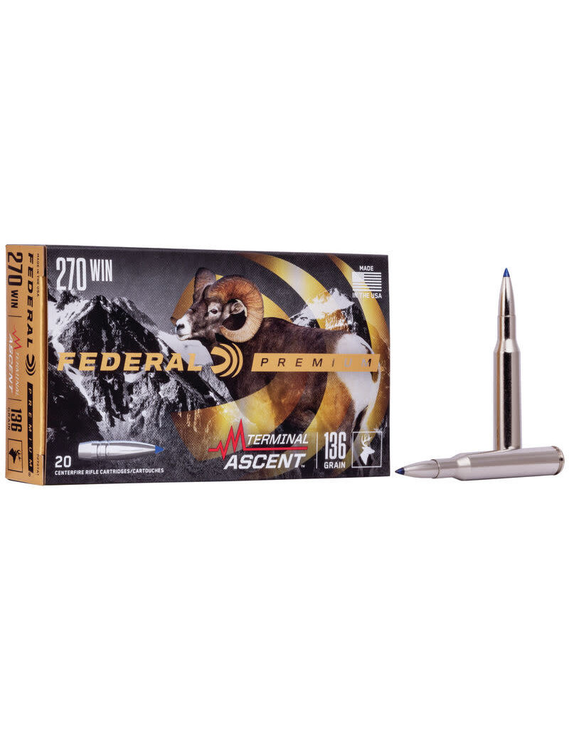 FEDERAL FEDERAL PREMIUM 270 WIN TERMINAL ASCENT 136GR 20 RDS