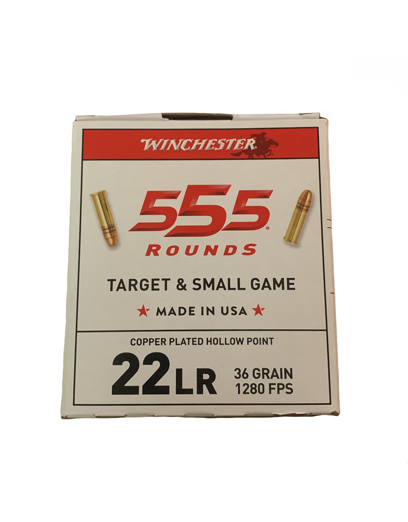 WINCHESTER WINCHESTER 555 ROUNDS 36 GR TARGET & SMALL GAME COPPER PLATED HOLLOW POINT