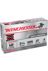 WINCHESTER WINCHESTER SUPER-X 12GA 2.75" #4 BUCKSHOT 5 RDS