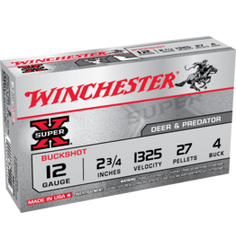 WINCHESTER WINCHESTER SUPER-X 12GA 2.75" #4 BUCKSHOT 5 RDS