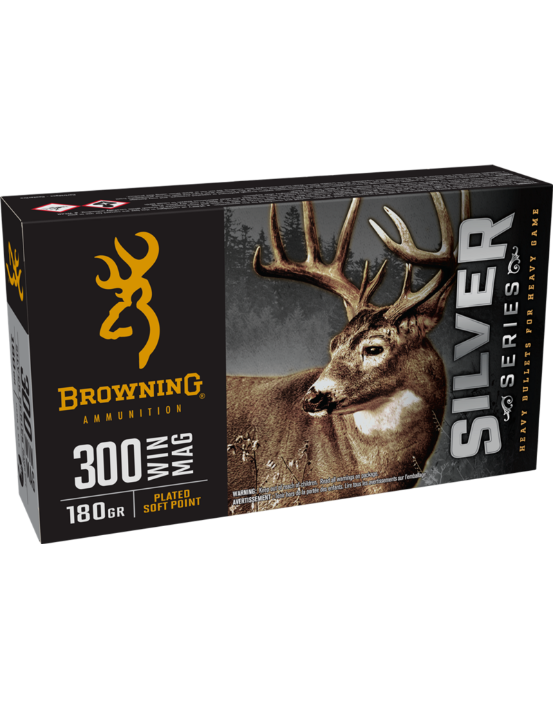 BROWNING BROWNING SILVER SERIES 300 WIN MAG 180 GR PLATED SOFT POINT 20 RDS