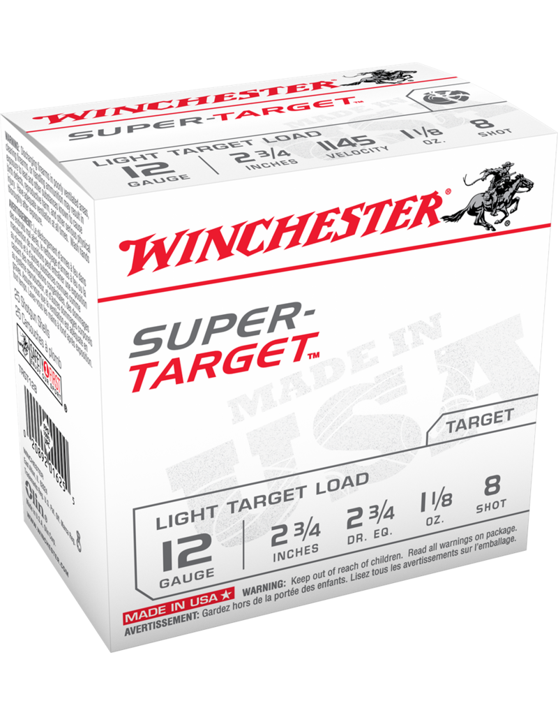 WINCHESTER WINCHESTER SUPER TARGET LOAD 12GA 2 3/4" #8  250 RDS
