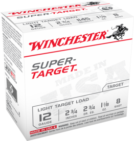 WINCHESTER WINCHESTER SUPER TARGET LOAD 12GA 2 3/4" #8  25 RDS