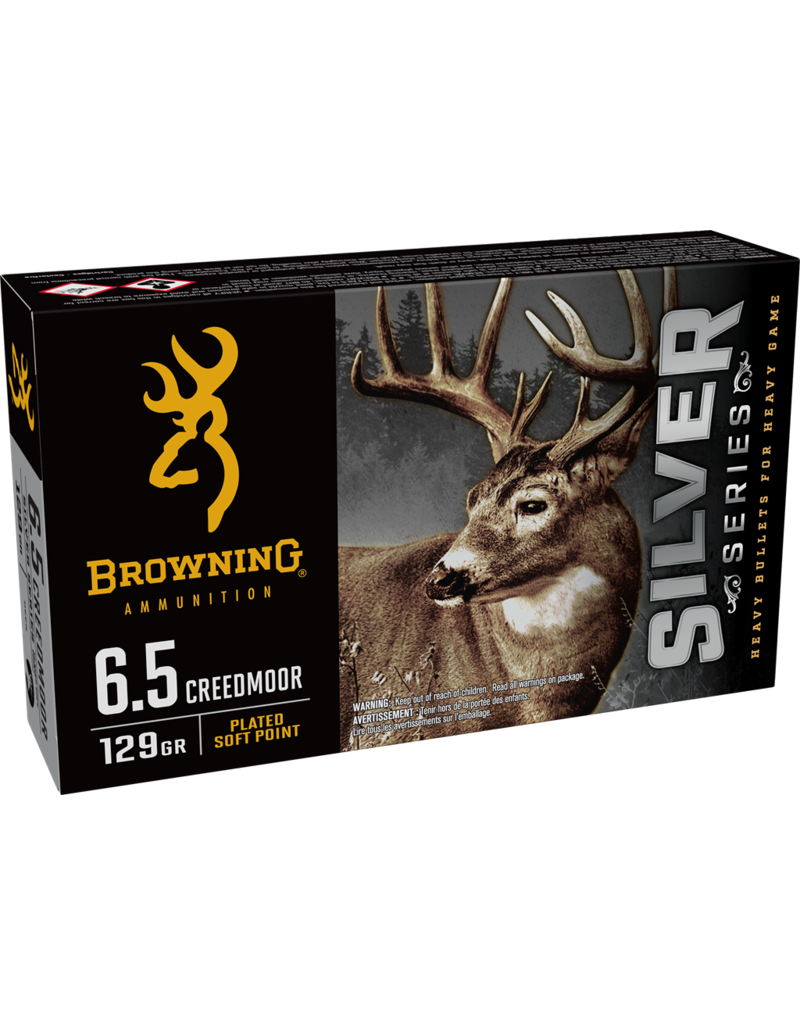 BROWNING BROWNING 6.5 CREEDMOOR 129 GR PLATED SOFT POINT 129 GR 20 RDS