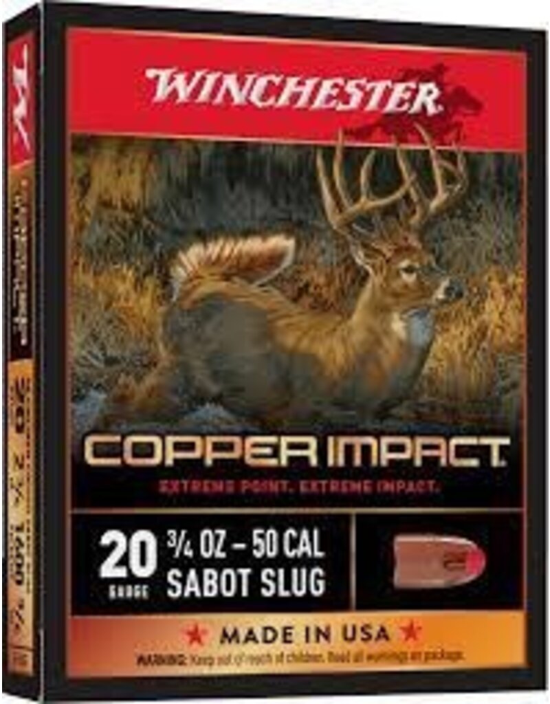 WINCHESTER WINCHESTER COPPER IMPACT 20 GA 3/4OZ SABOT SLUG