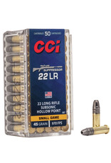 CCI CCI 22 LR SUPRESSOR 45 GR SUBSONIC HOLLOW POINT 50 RDS