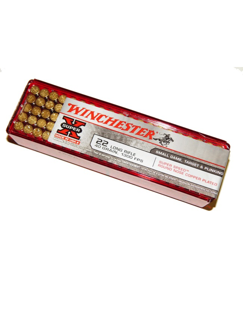 WINCHESTER WINCHESTER SUPER-X SUPER SPEED 22 LR 40GR ROUND NOSE COPPER 100 RDS
