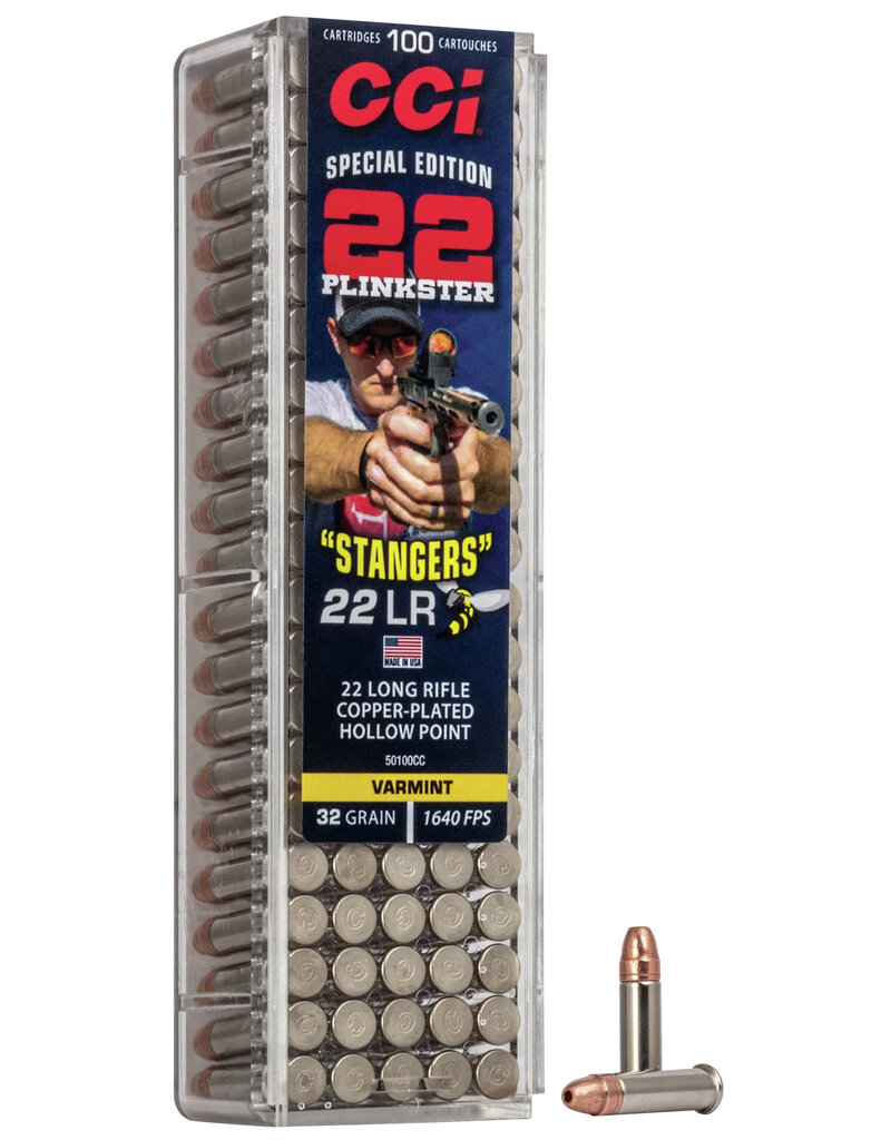 CCI CCI "STANGERS" 22 LR COPPER-PLATED HOLLOW POINT 32 GR 100 RDS