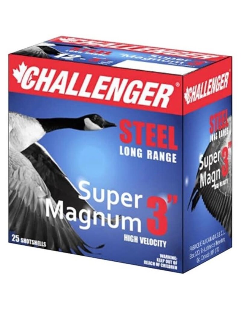 CHALLENGER CHALLENGER SUPER MAGNUM 3" 12 GA STELL BB 1 1/8 OZ 25 RDS